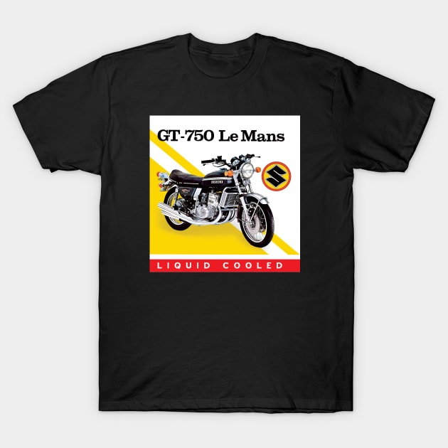 Suzuki GT-750 Le Mans T-Shirt by Midcenturydave